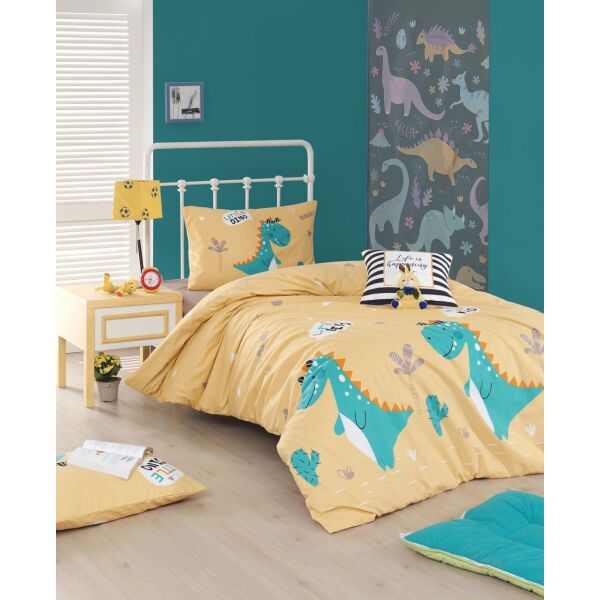 

Комплект постельного белья Lotus Home Perfect Ranforce - Little Dino желтый полуторный (svt-2000022270694)
