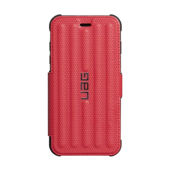 

Чехол книжка для Apple Iphone 8 Plus, Силикон/Кожзам, Красный