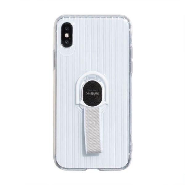 

Чехол для Apple Iphone X / Xs Прозрачный Красный / Черный