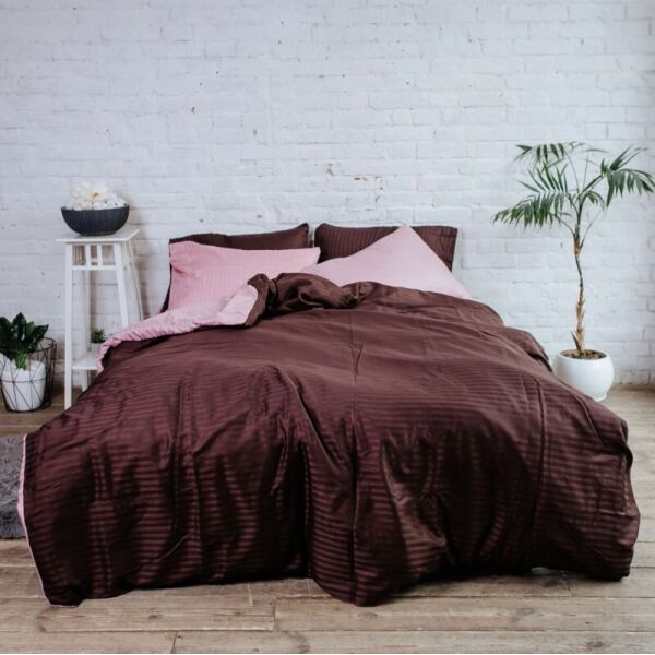 

Комплект постельного белья IMAH Сатин страйп 100% Хлопок (простынь на резинке) Односпальный 2141d7070rezznw1