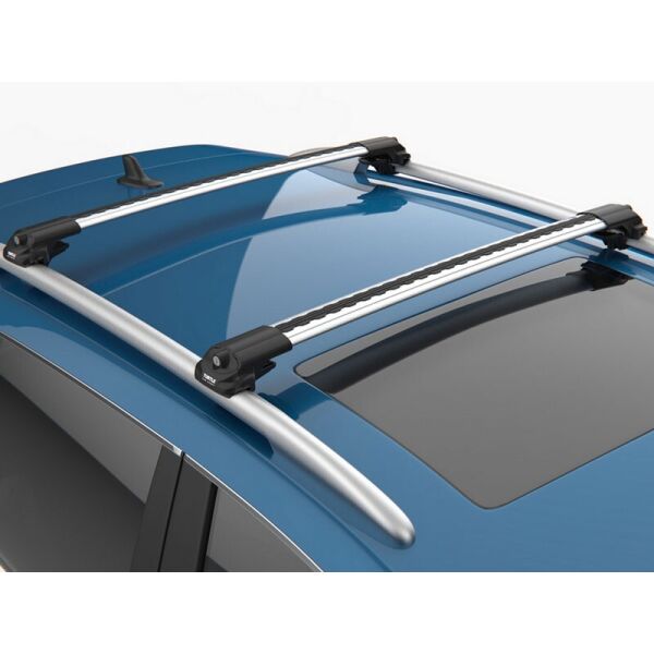 

Багажник на крышу Infiniti QX70 2013 на рейлинги серый Turtle TRTLG-10224