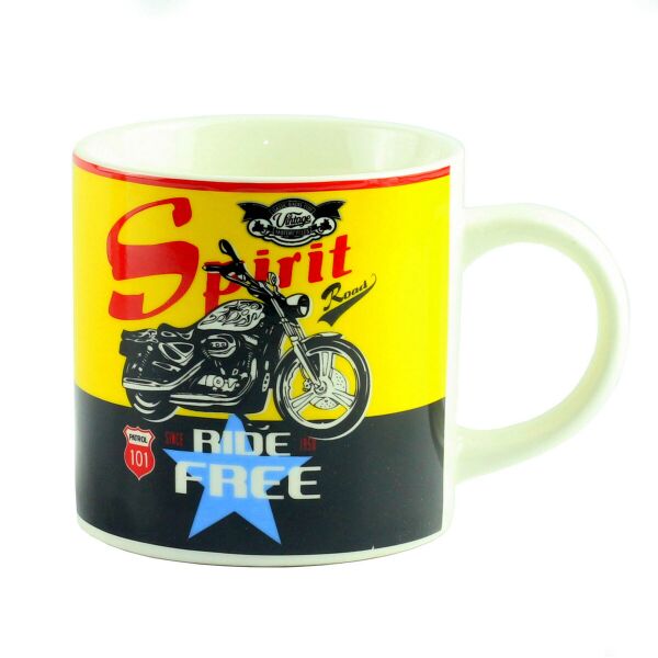 

Кружка "Motorbike Desing Assorted", желтая 9 см