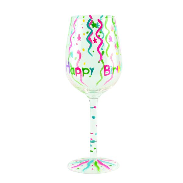 

Бокал для вина "Happy Birthday конфети", стекло, 160 ил