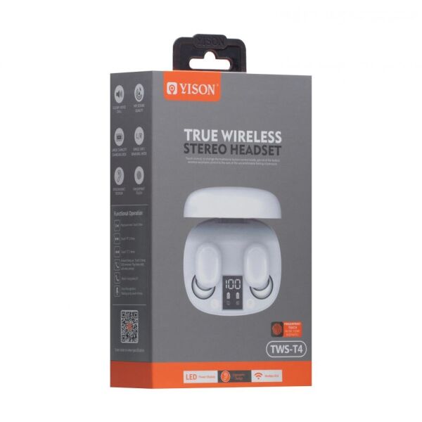 

Блютуз Стерео Гарнитура Yison TWS-T4 Черные/Белые/Зеленые