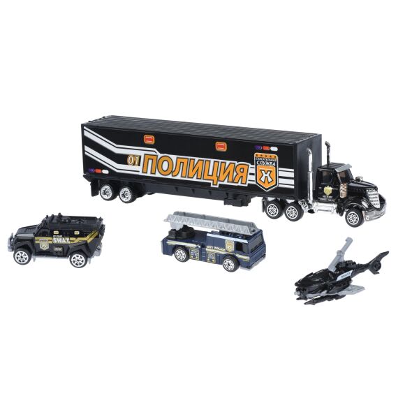 

Набор машинок Same Toy Diecast Грузовик с полицейскими SQ80958-3Ut (SQ80958-3Ut)