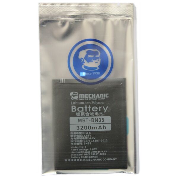 

Аккумулятор MECHANIC BN35 (3200mAh) для Xiaomi Redmi 5