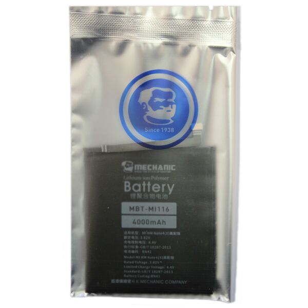 

Аккумулятор MECHANIC BN41 (4000mAh) для Xiaomi Redmi Note 4