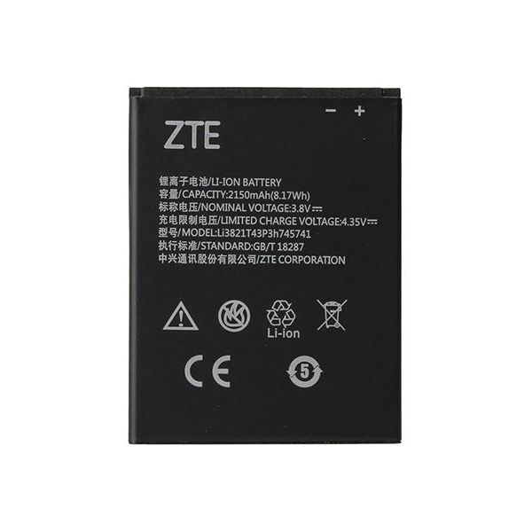 

Аккумулятор ZTE Blade L5 / Blade L5 Plus / Blade T520 / LI3821T43P3H745741 (2150mAh)
