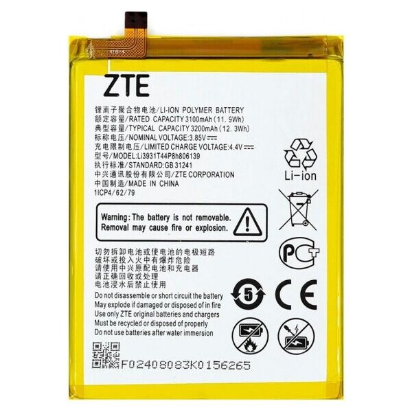 

Аккумулятор ZTE Blade A4 / A5 2020 / A7 2019 / A7 2020 / V10 Vita / LI3931T44P8h806139 (3200mAh)