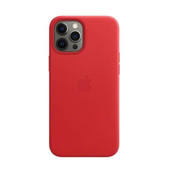 Чехол (Leather Case) для iPhone 12 Pro Max with magsafe Red