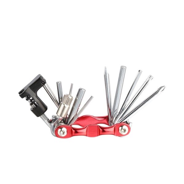 

Мультитул KEN TECH KL-9835S красный+ CP 11 функций: шестигранники, отвёртки, выжимка цепи