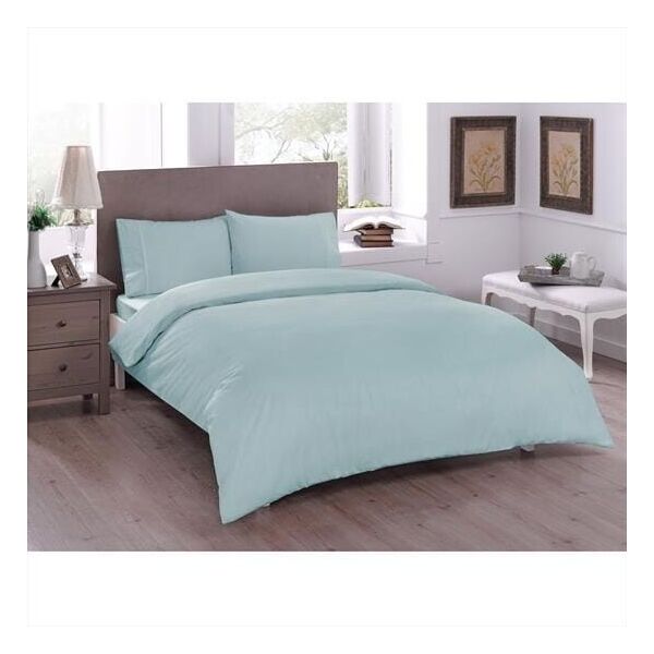 

Комплект постельного белья Tac ранфорс Basic mint евро ментоловый (TAC60180253)