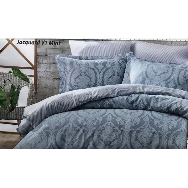 

Комплект постельного белья Zugo Home сатин Jacquard евро голубой (8680656664331)
