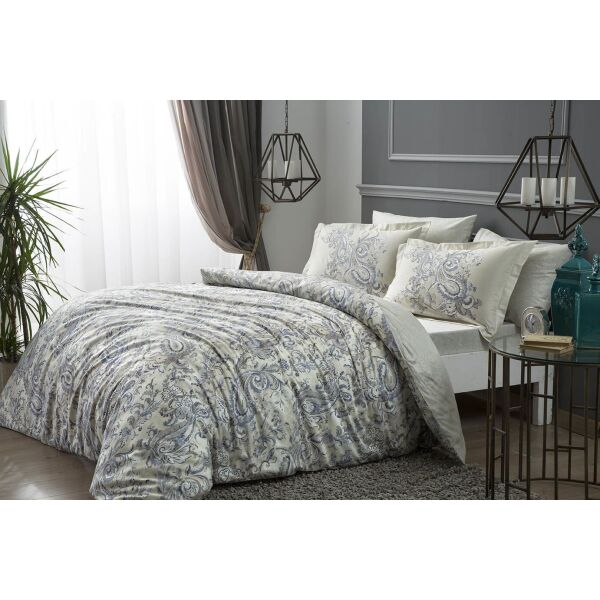 

Комплект постельного белья Tac сатин Digital Grosby V01 евро молочный (TAC60230033)