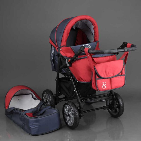 

Коляска-трансформер для детей Viki Grey/Red (58163)