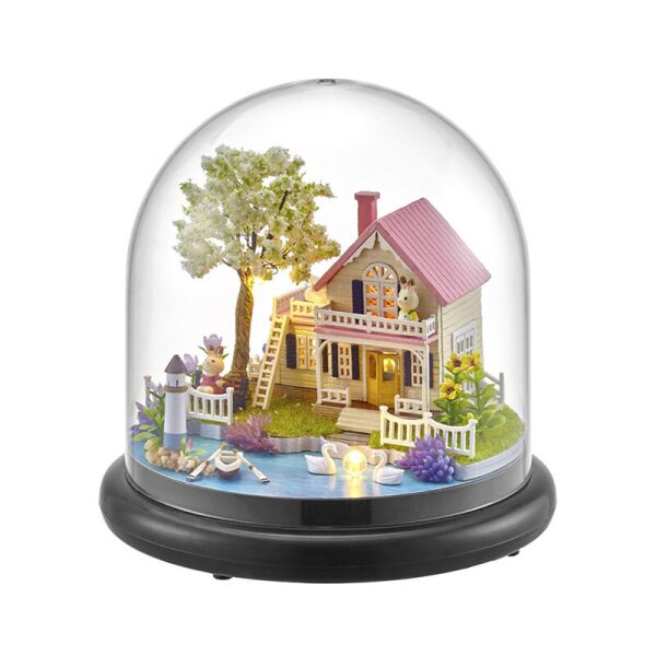 

Кукольный дом конструктор под куполом DIY Cute Room ZQW-2021 Весенняя Прогулка 3D Румбокс