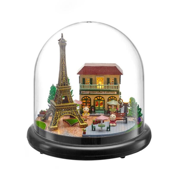 

Кукольный дом конструктор под куполом DIY Cute Room ZQW-2018 Свидание в Париже 3D Румбокс