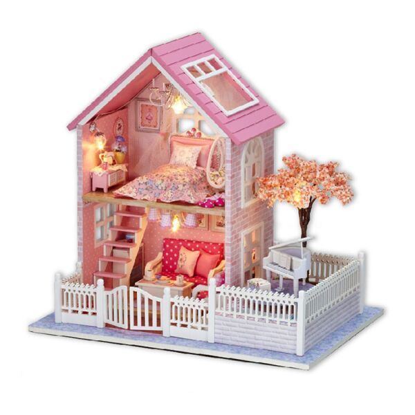 

Кукольный дом конструктор DIY Cute Room A-036-B Pink Cherry Blossom 3D Румбокс