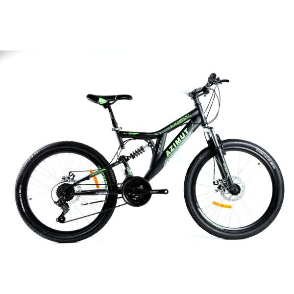 

Велосипед Azimut Blackmount 2021 Shimano 24" 16" Black / Creen (Blackmount/GFRD)