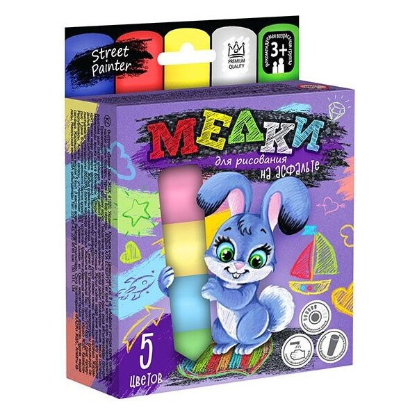 

Мел для рисования на асфальте БОЛ 5 шт. MEL-01-03