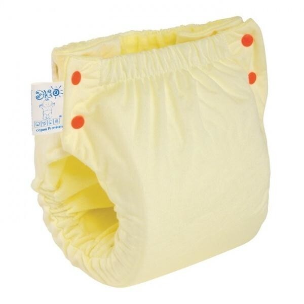 

Подгузник трикотажный ЭКО ПУПС Easy Size Premium с вкладышем, 7-13 кг, желтый