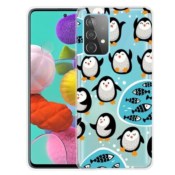 

Силиконовый (TPU) чехол Deexe Pretty Glossy для Samsung Galaxy A52 (A525) - Penguin