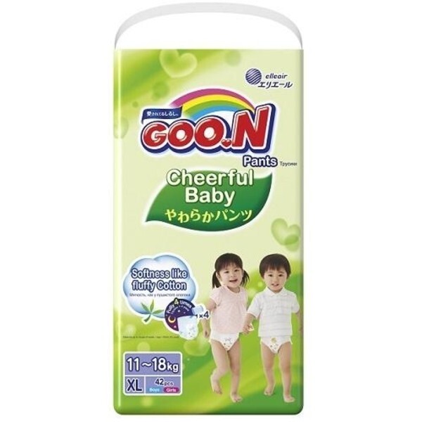 

Подгузники-трусики Goo.N Cheerful Baby XL (11-18 кг), 42 шт. (853461)
