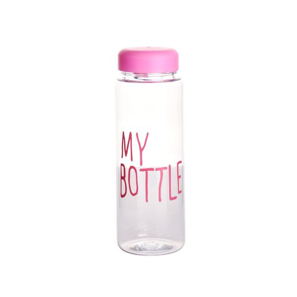

Бутылка походная My bottle в чехле розовая крышка