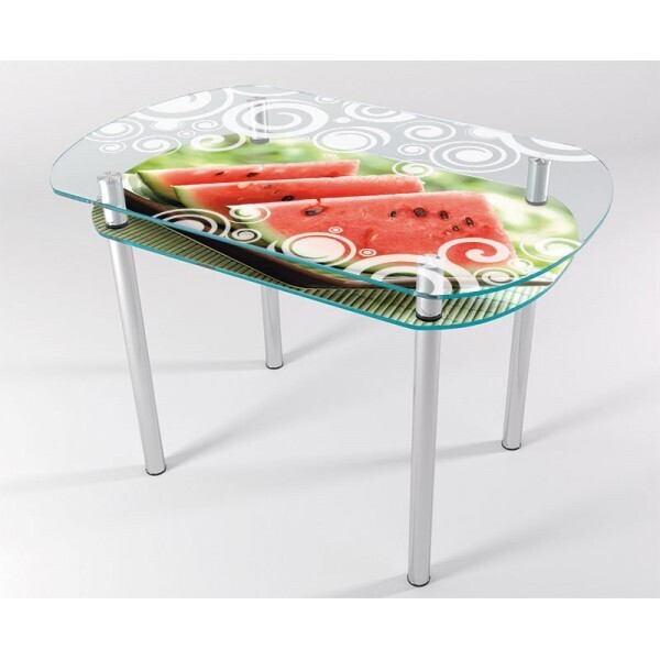 

Стол стеклянный "Jam" Арбуз KT-03 110х70 см