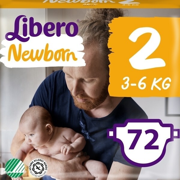 

Набор подгузников Libero Newborn 2 (3-6 кг), 72 шт. (2 уп. по 36 шт.)
