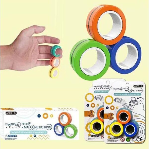 

Спиннер Нового Поколения.Magnetic Rings (Магнитные Кольца 3шт)