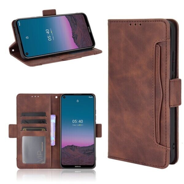 

Чехол Deexe Wallet Stand для Nokia 5.4 - Brown
