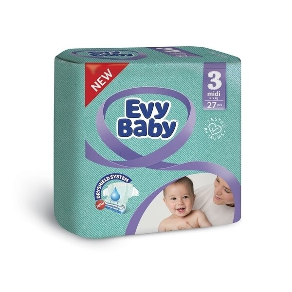 

Подгузники Evy Baby 3 (5-9 кг), 27 шт.