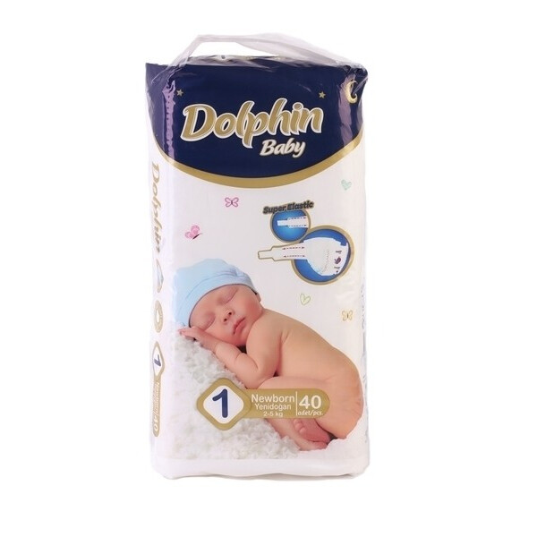 

Подгузники Dolphin Baby Newborn 1 (0-3 кг), 40 шт.