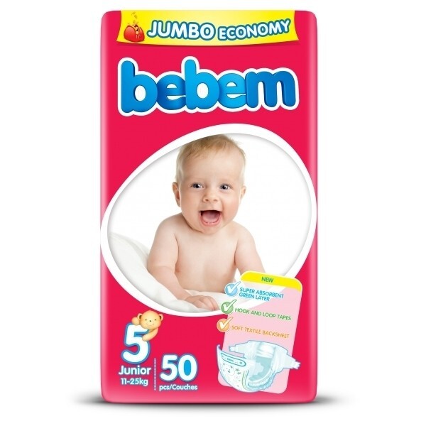 

Подгузники Bebem 5 (11-25 кг), 50 шт.