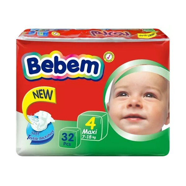 

Подгузники Bebem 4 (7-18 кг), 32 шт.