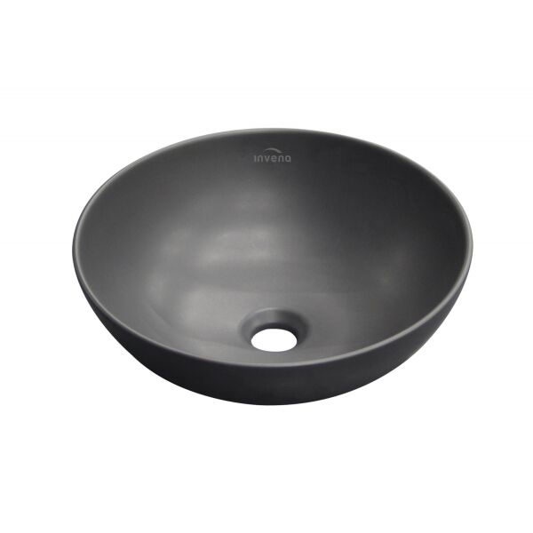 Раковина Invena Dokos CE-19-004 накладная керамическая, матовая, черная