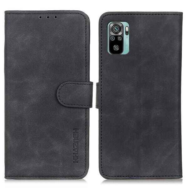 

Чехол-книжка KHAZNEH Retro Wallet для Xiaomi Redmi Note 10 / Note 10S - Black