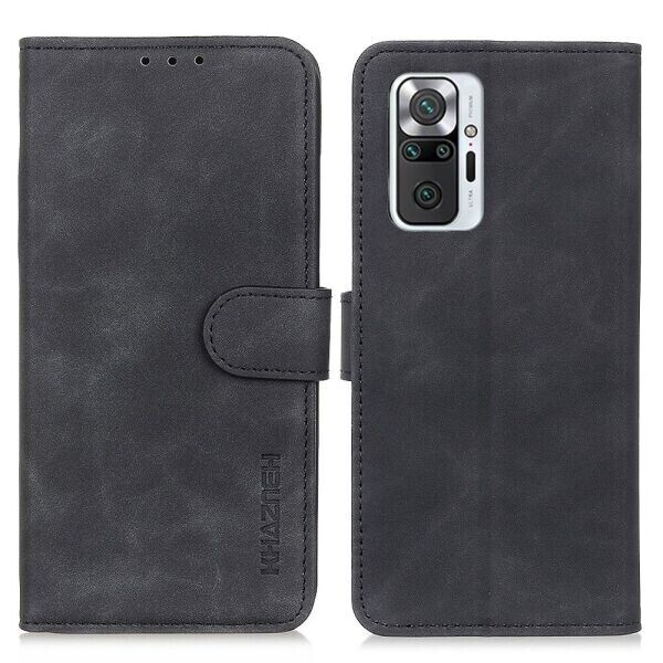 

Чехол-книжка KHAZNEH Retro Wallet для Xiaomi Redmi Note 10 Pro - Black