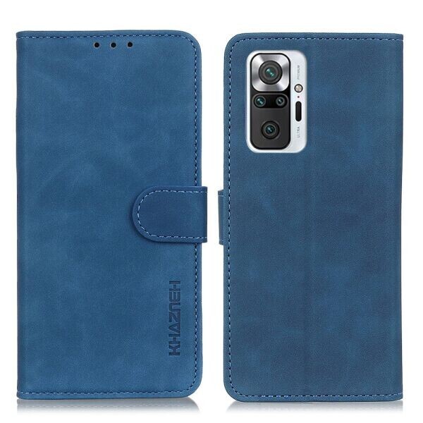 

Чехол-книжка KHAZNEH Retro Wallet для Xiaomi Redmi Note 10 Pro - Blue