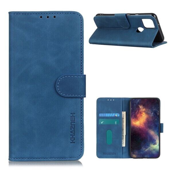 

Чехол-книжка KHAZNEH Retro Wallet для Oppo A15 / A15s - Blue