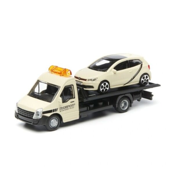 

Bburago Коллекционная машинка-эвакуатор Street Fire Flatbed Transport, 1:43, бежевый