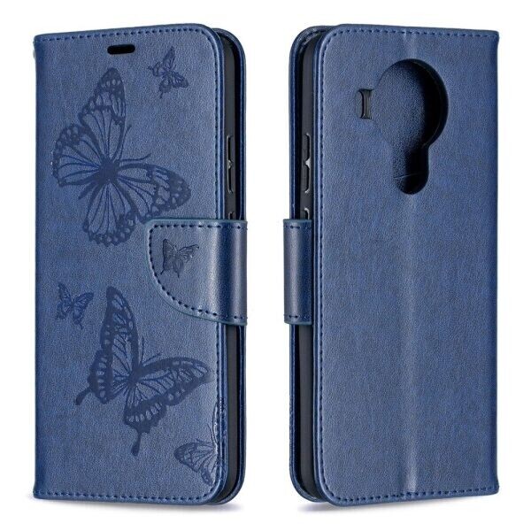 

Чехол UniCase Butterfly Pattern для Nokia 5.4 - Blue