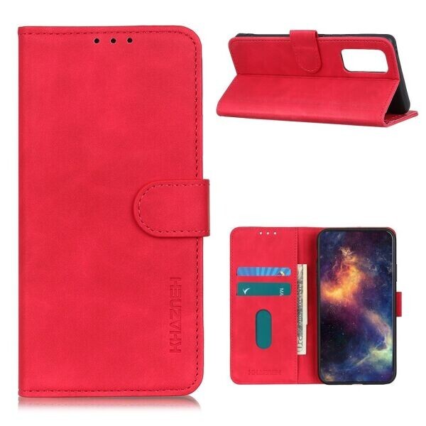 

Чехол-книжка KHAZNEH Retro Wallet для OnePlus 9 - Red