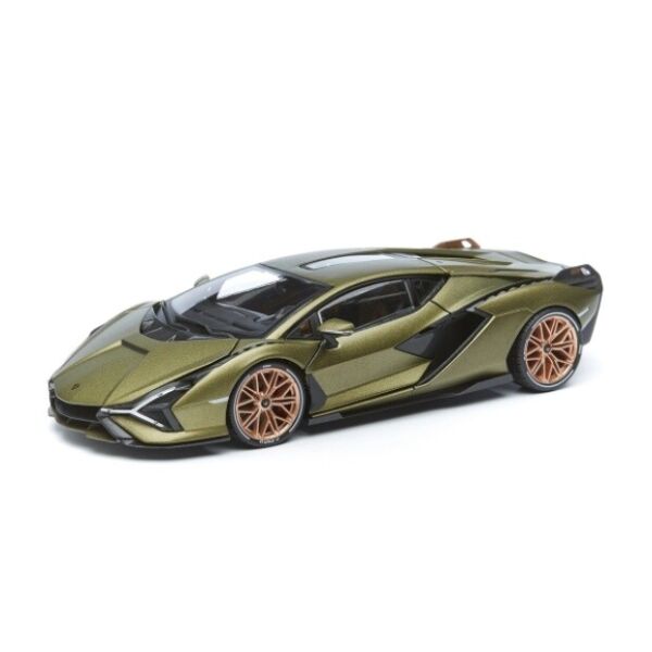 

Bburago Машинка металлическая Lamborghini Sian FKP 37, 1:18, оливковый