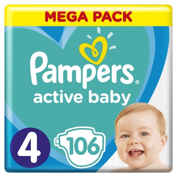 

Подгузники Pampers Active Baby 4 (9-14 кг), 106 шт.
