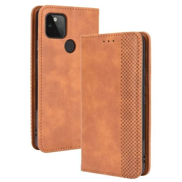 

Чехол Deexe Retro Style для Google Pixel 4a 5G - Brown