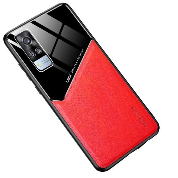 

Защитный чехол Deexe Magnetic Leather Cover для VIVO Y31 / Y51 - Red