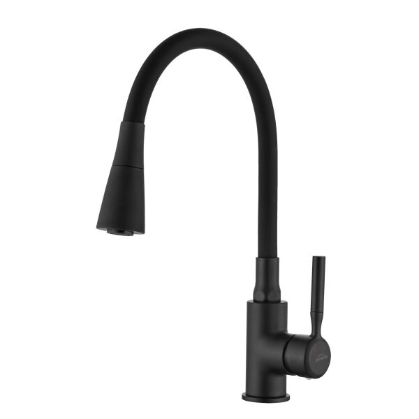 

Смеситель для кухни с гибким изливом, Invena Hula Plus, черный, BZ-85-P04
