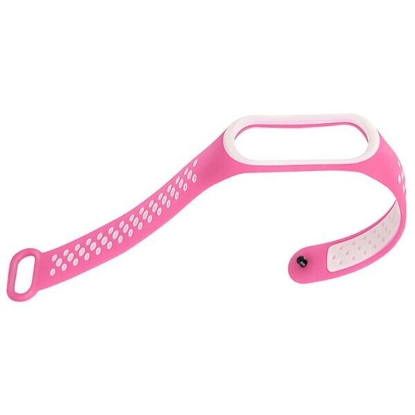 

Ремешок Deexe Dot Color для Xiaomi Mi Band 3 - Pink / White